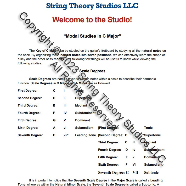 Modal Studies in C Major