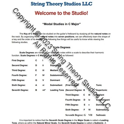 Modal Studies in C Major