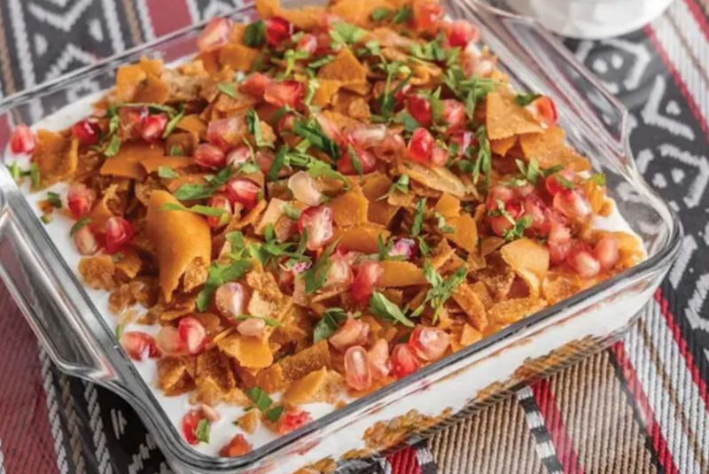 Vine Leaves Fatteh Cup