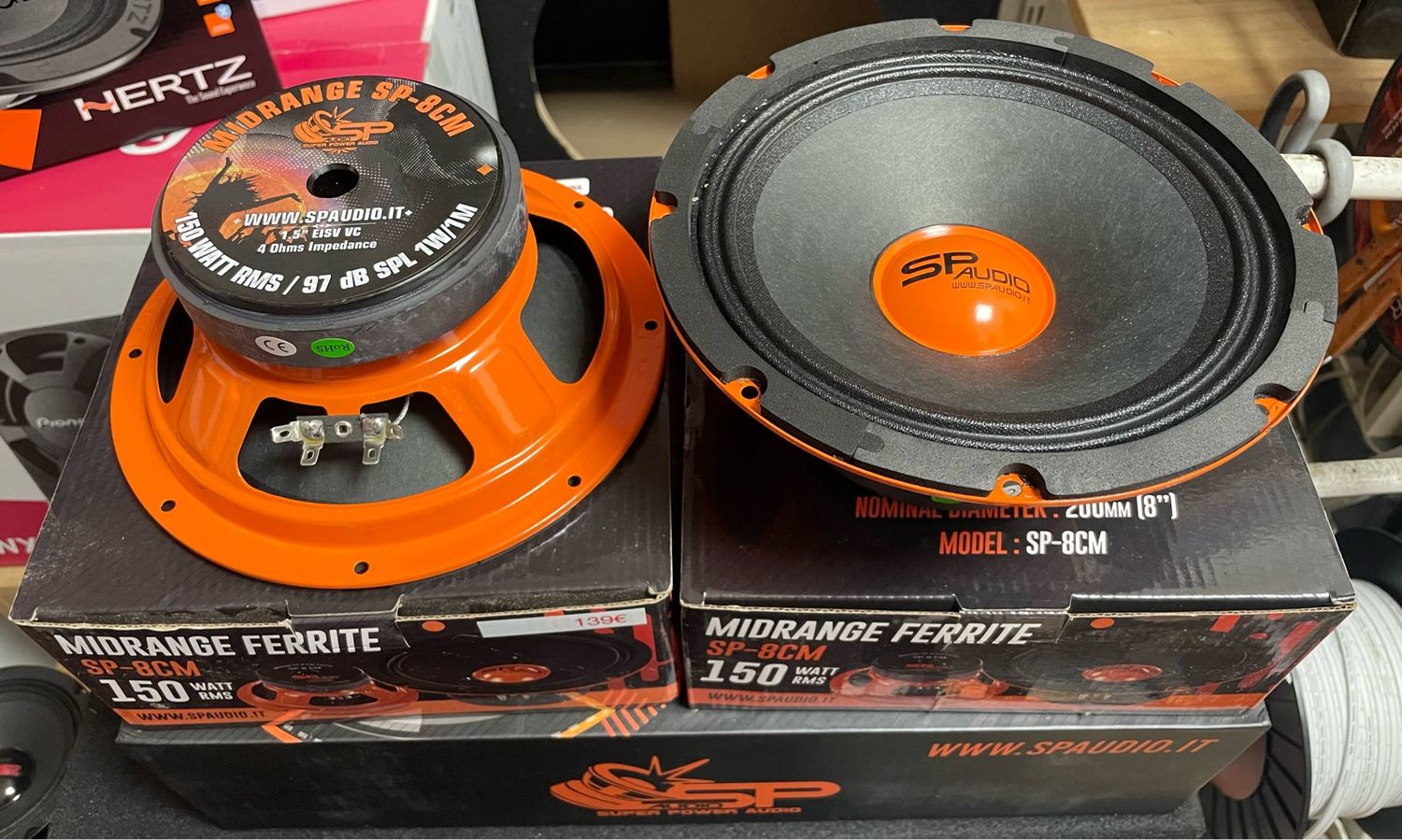 Haut-parleurs Médium Pro 20cm SP Audio SP-8CM