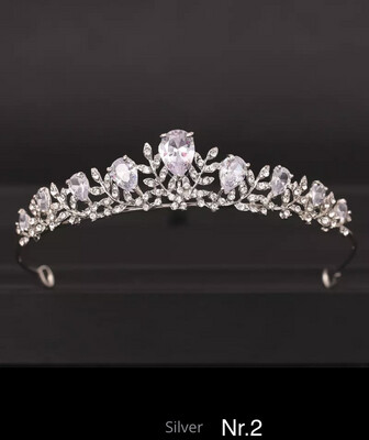 Silber Krone  Hochzeitskrone Strass Diamant