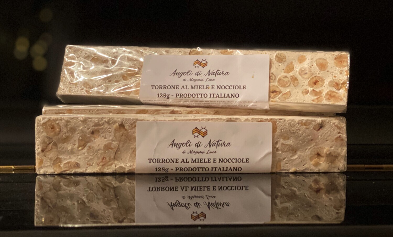 Torrone artigianale CROCCANTE al miele e nocciole I.G.P. 125 g