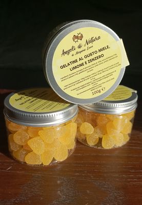 Gelatine MINI gusto LIMONE E ZENZERO, barattolo da 100 g