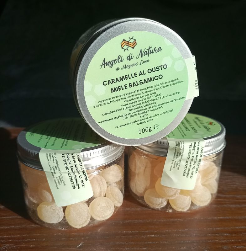 Caramelle drops gusto BALSAMICHE, barattolo da 100 g