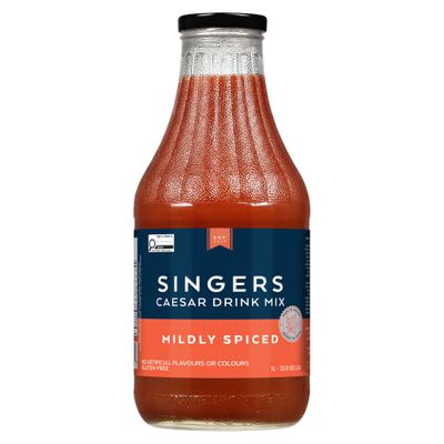 SINGERS Mildly Spiced Caesar Drink Mix – 1L Bottle SINGERS Mildly Spiced Caesar Drink Mix – 1L Bottle