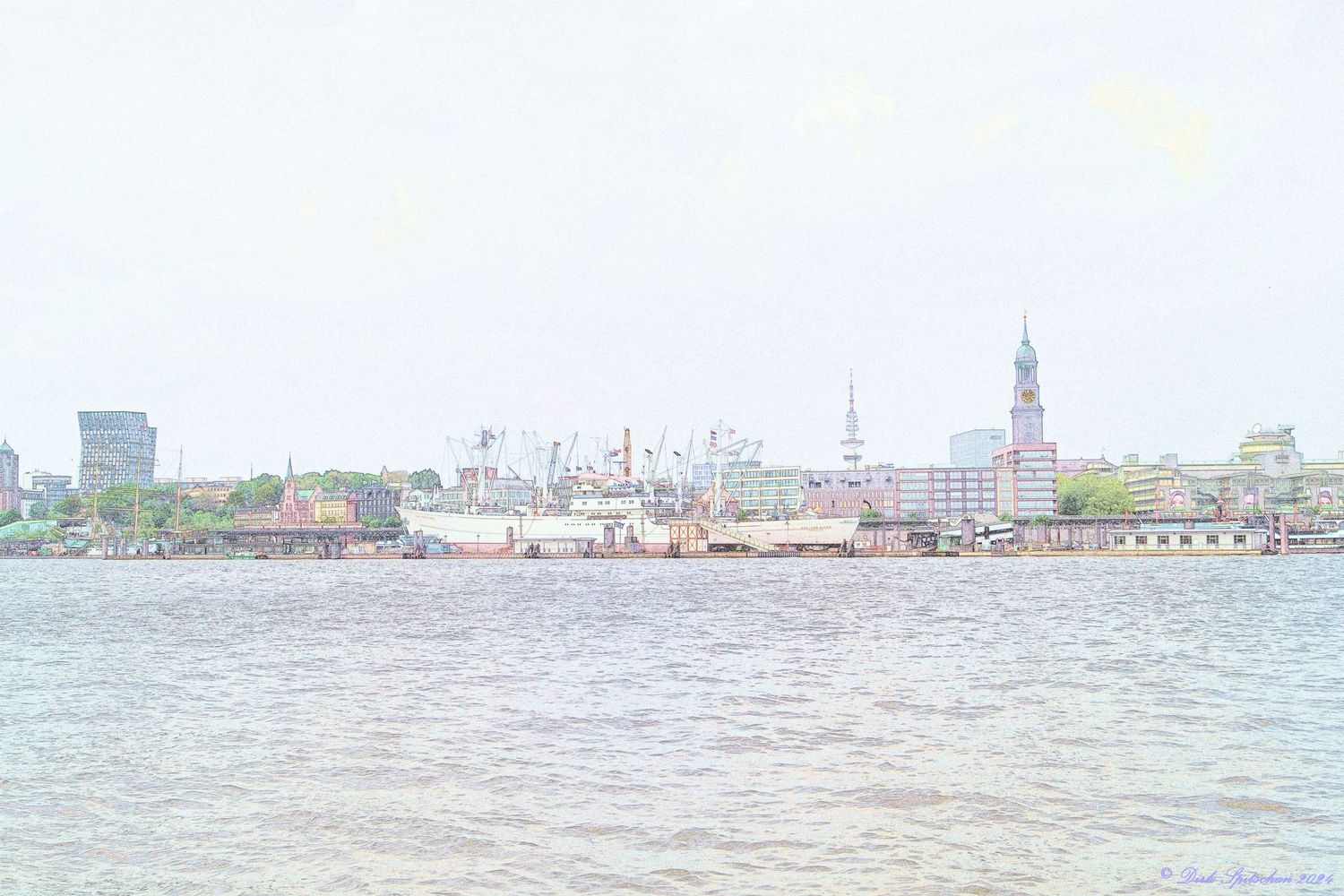 Acrylbild Hafen Hamburg