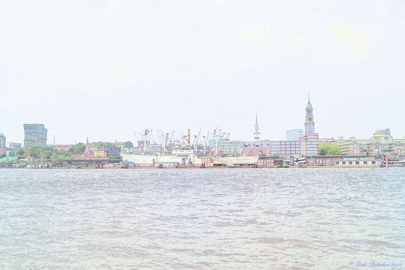 Acrylbild Hafen Hamburg