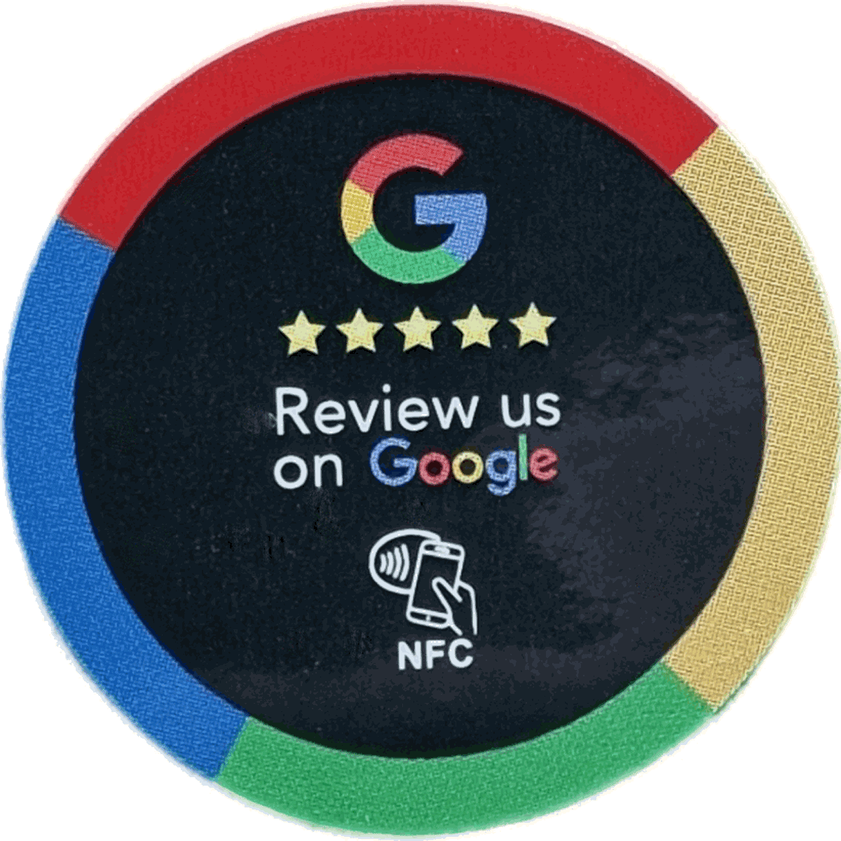 Google Bewertung NFC Aufkleber Durchmesser 3cm, schwarz