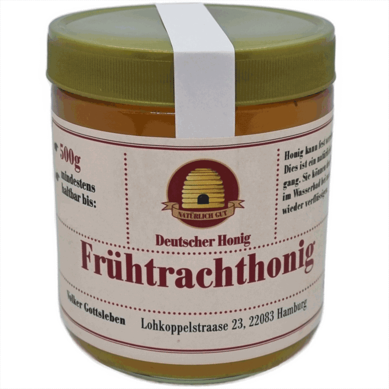 Frühtrachthonig, 500g Glas Frühtrachthonig, 500g Glas