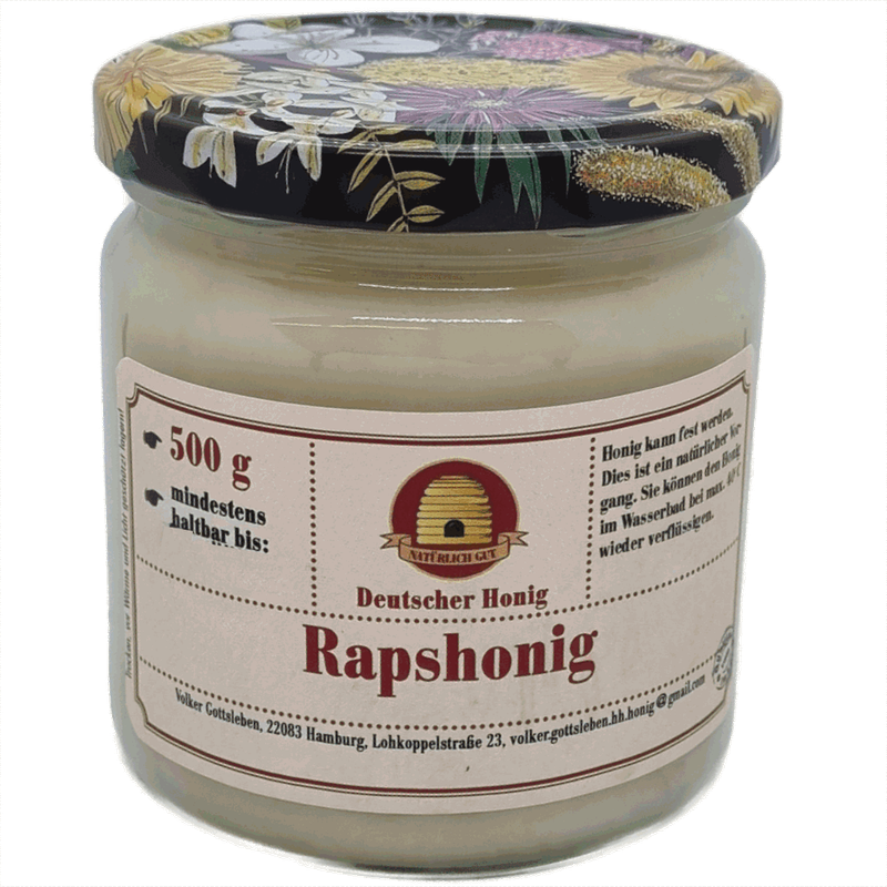 Rapshonig, 500g Glas