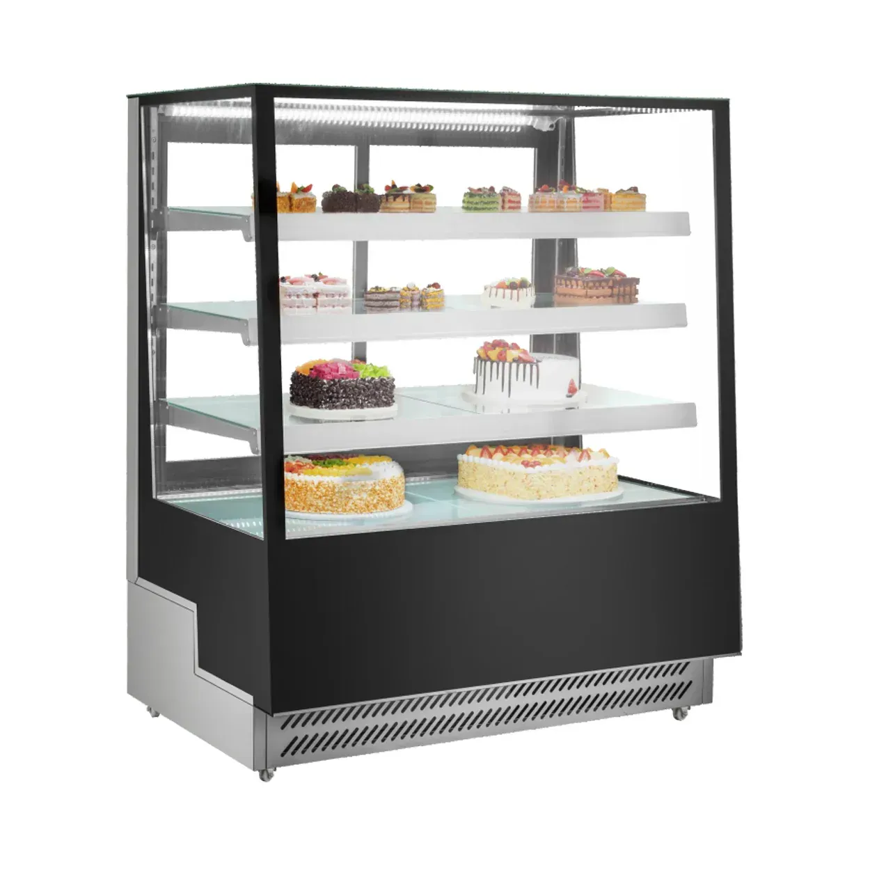 MIGSA Vitrina Refrigerada de Piso con Cristal Recto de 120 cm. ARC-500L