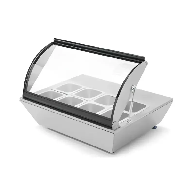 MIGSA Base Caliente Eléctrica de 8 Insertos de Sobre Mesa con Tapa. RTR-67L MIGSA Base Caliente Eléctrica de 8 Insertos de Sobre Mesa con Tapa. RTR-67L