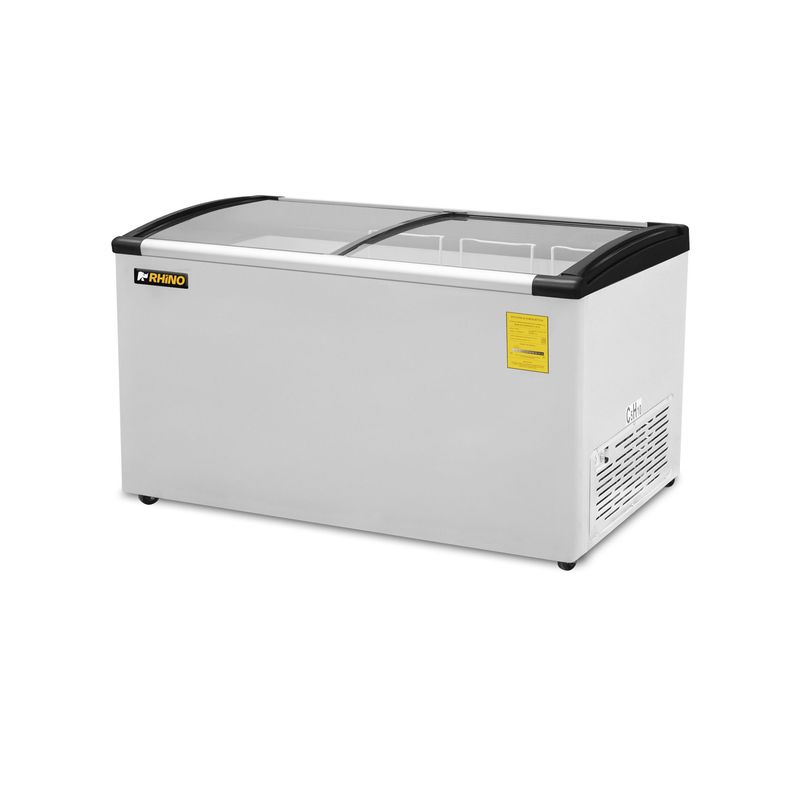 RHINO Congelador Tapa de Cristal Curvo 10 pies. CONGECRI-10C