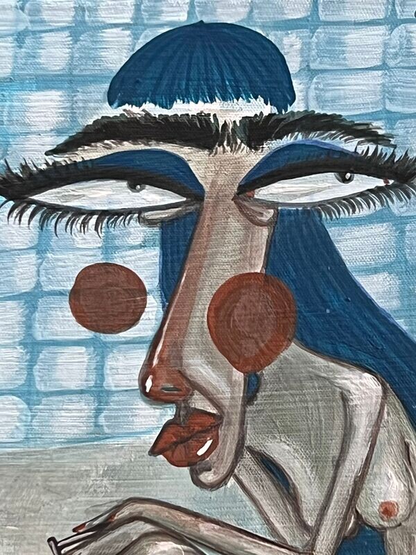 “SHAMPOO” 25x25 Acrylic painting