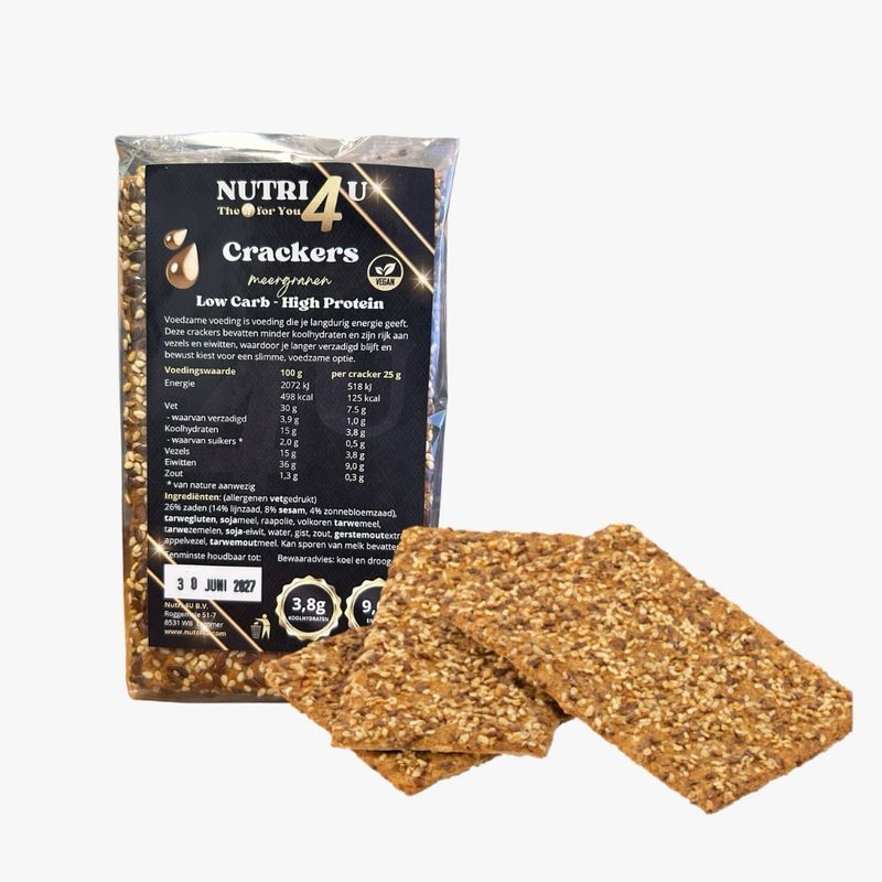 Cracker 4U - Meerzaden 8 stuks (eiwitrijk & koolhydraatarm)