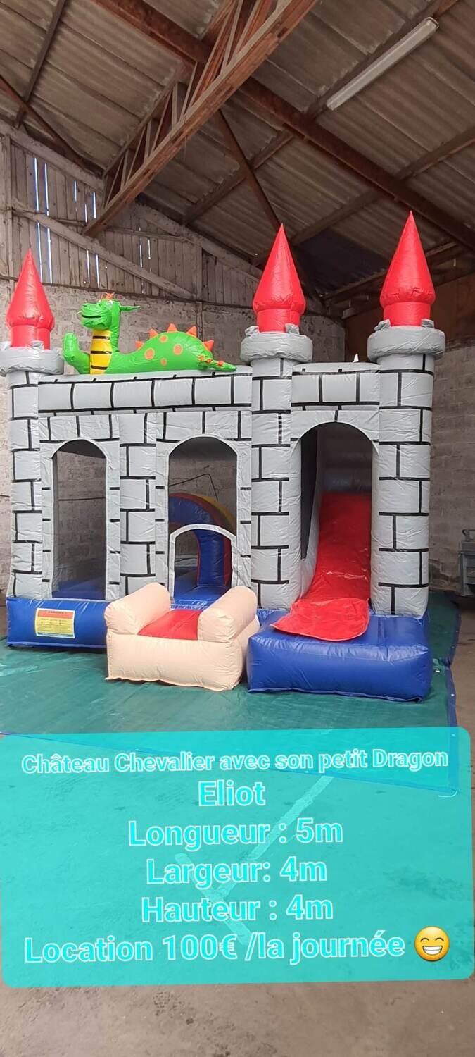 Château chevalier avec son petit Dragon