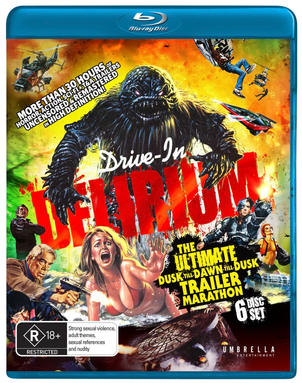 Drive-In Delirium: Ultimate Dusk-Til-Dawn-Til-Dusk Trailer Marathon (Blu-ray)