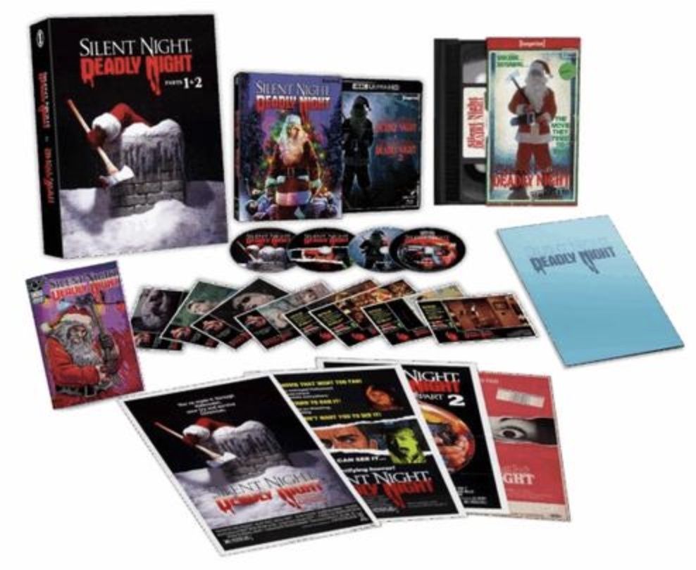 Silent Night, Deadly Night: Parts 1 + 2 LE (4K-UHD + Blu-ray + VHS)  ***Preorder***11/26