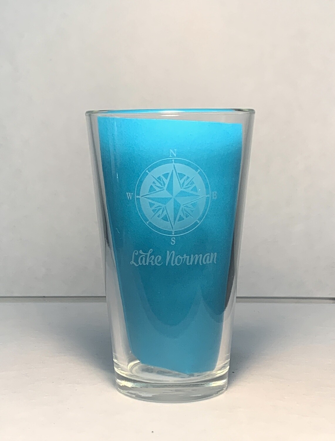 16 Oz Pint Glass, Lake Norman Compass