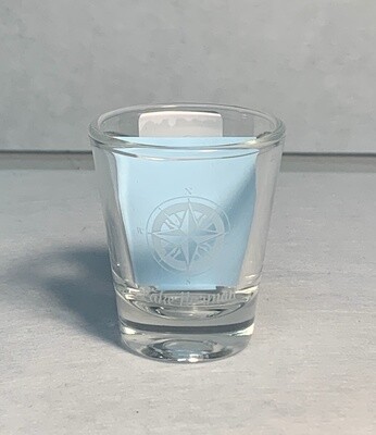 LKN Etched Shot Glasses, Design: Compass