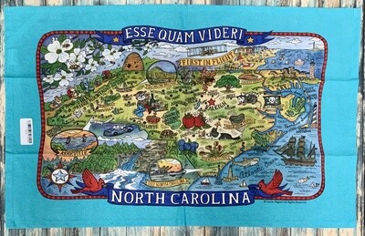 Poster Towel North Carolina Map