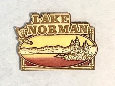 Lake Norman Wood Magnet