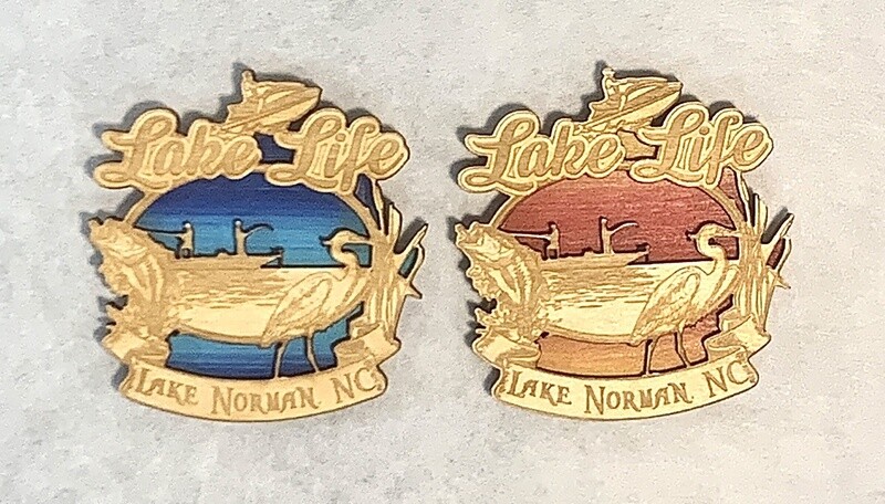 Lake Norman Wood Magnet, Design: Lake Life