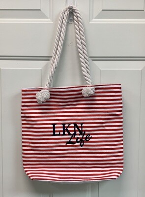 Lake Life Stripe Tote