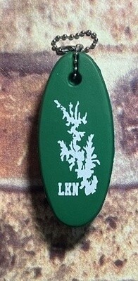 Oval Soft Floating Keychain Forest Green