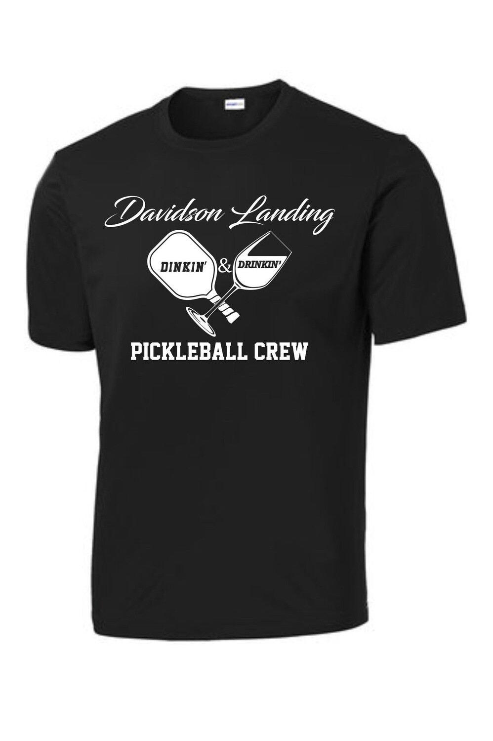 Davidson Landing Pickleball Solid Sport Wick Tee, Size: Men&#39;s Small - ST350, Colour: Black