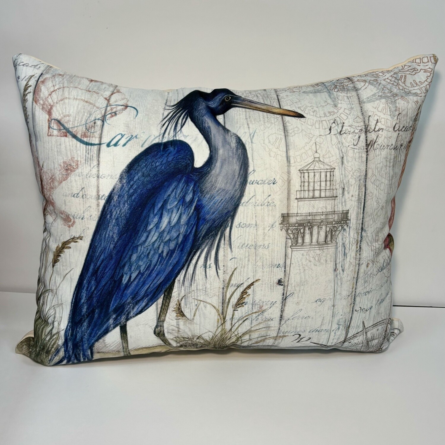 Blue Heron Square Pillow