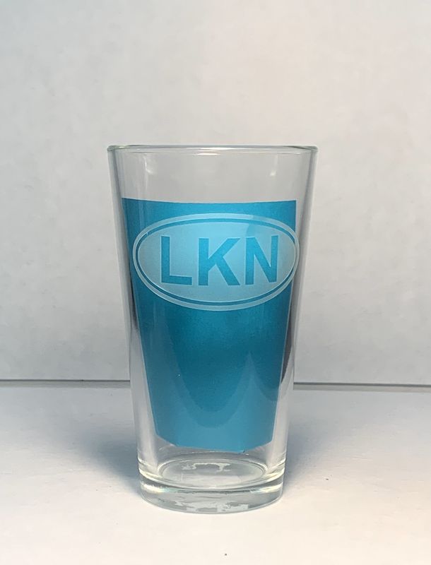 16 Oz Pint Glass, Lake Norman Oval