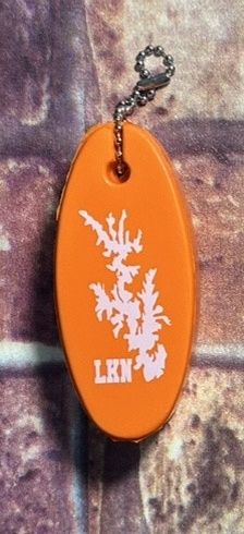 Oval Soft Floating Keychain Orange