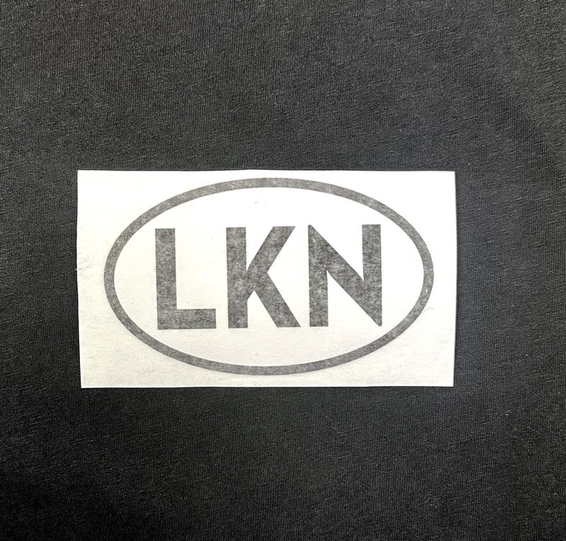 LKN Oval Black &amp; White Decal