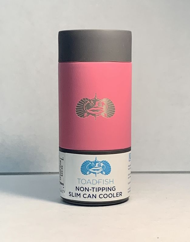 Toadfish Slim Can Koozie - Pink
