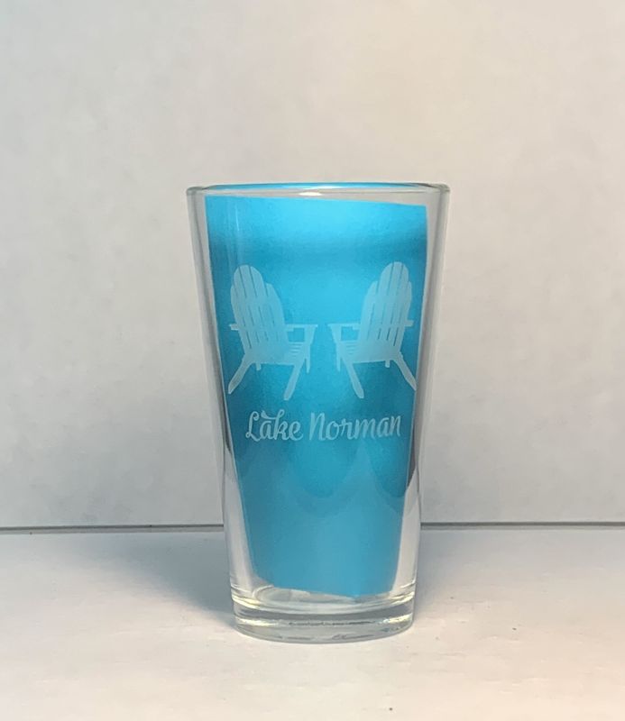 16 Oz Pint Glass, Lake Norman Adirondack