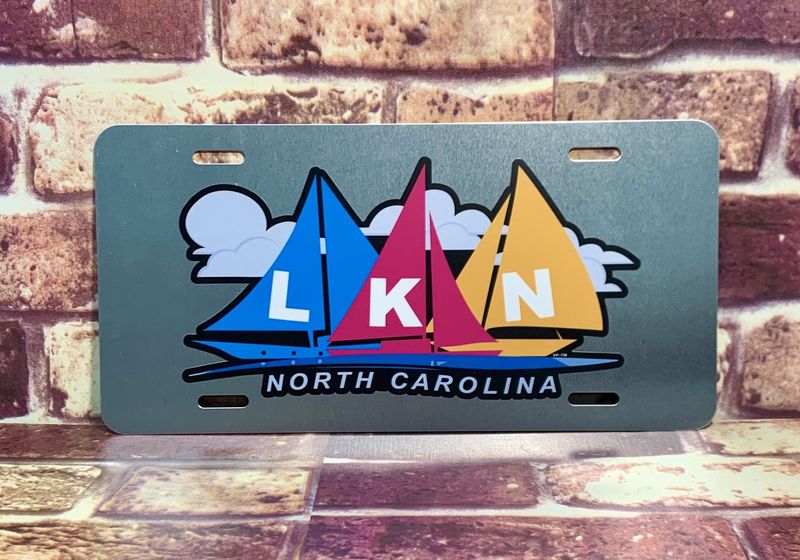 License Plate - Sailboats