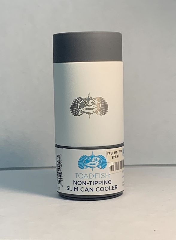 Toadfish Slim Can Koozie - White