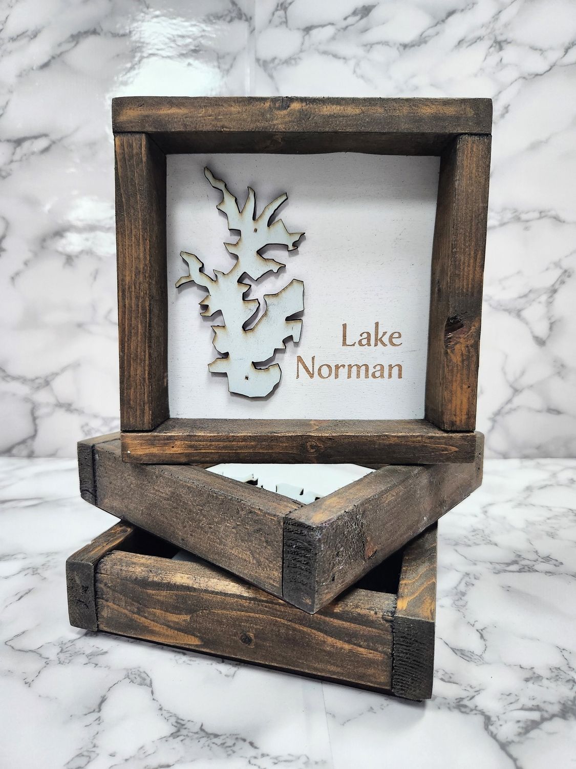 7X7 Framed Lake