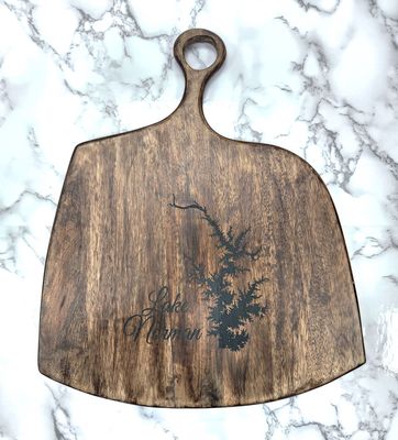Dark Walnut Wood Board w/Small Loop