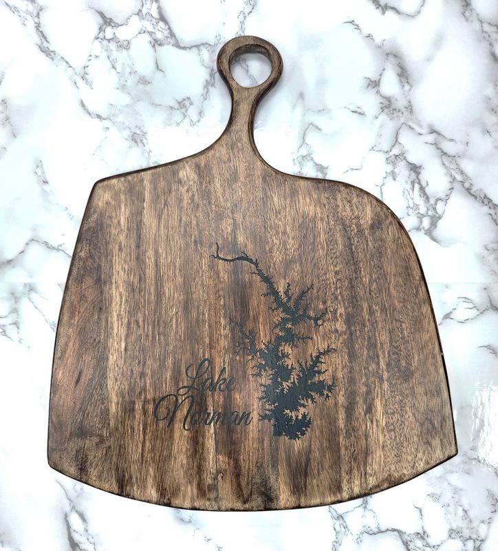 Dark Walnut Wood Board w/Small Loop