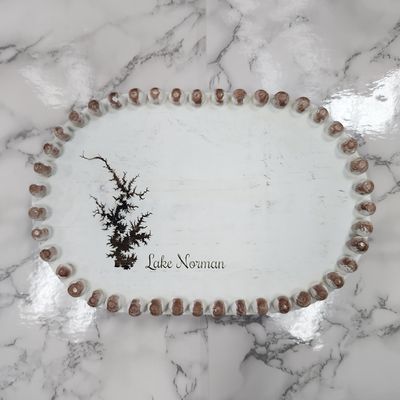White Raised Bead Board Tray