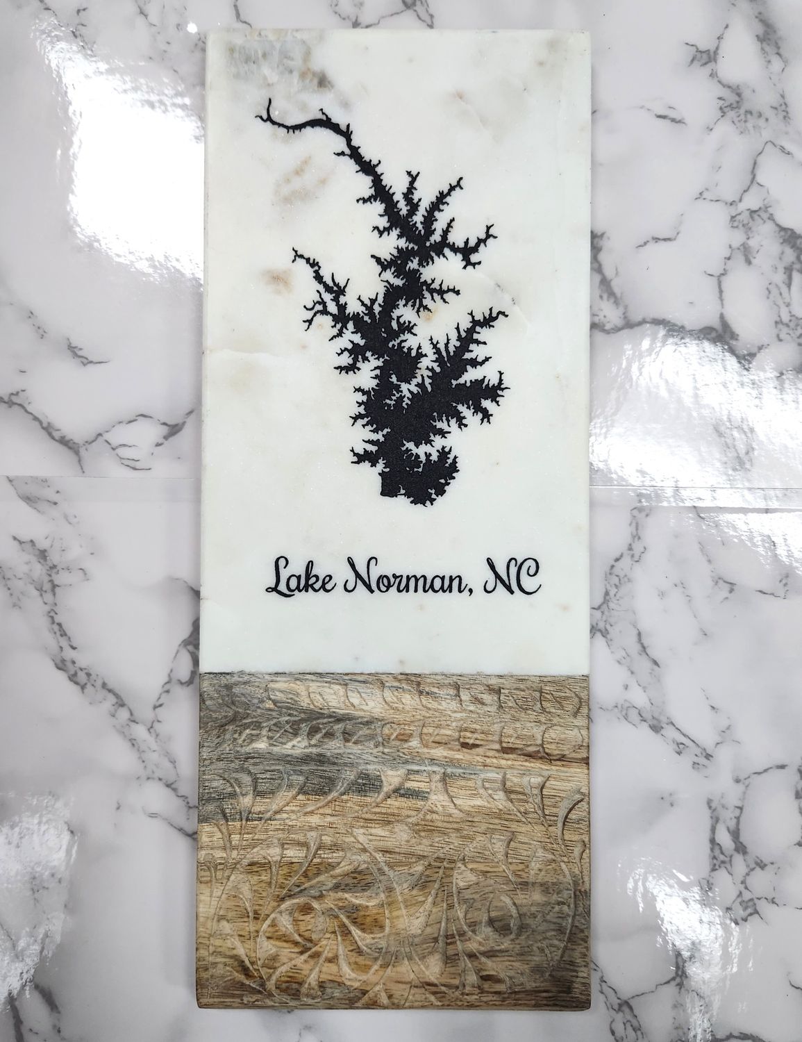 Rectangle Marble/Carved Wood LKN Map