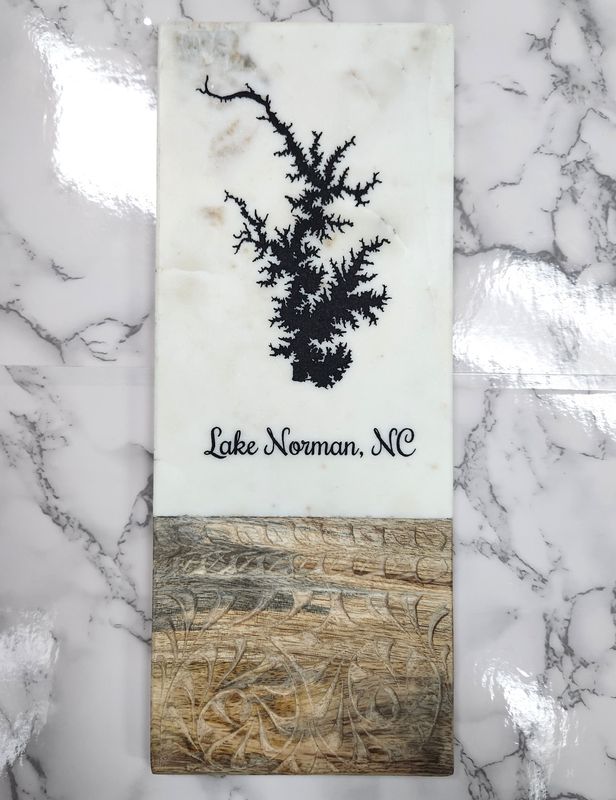 Rectangle Marble/Carved Wood LKN Map