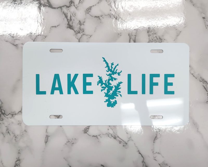 License Plate LKN - Aluminum - White