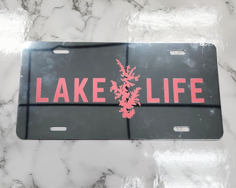 License Plate LKN - Aluminum - Chrome