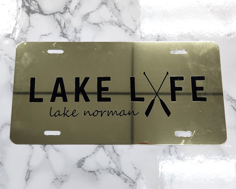 License Plate LKN - Aluminum - Gold