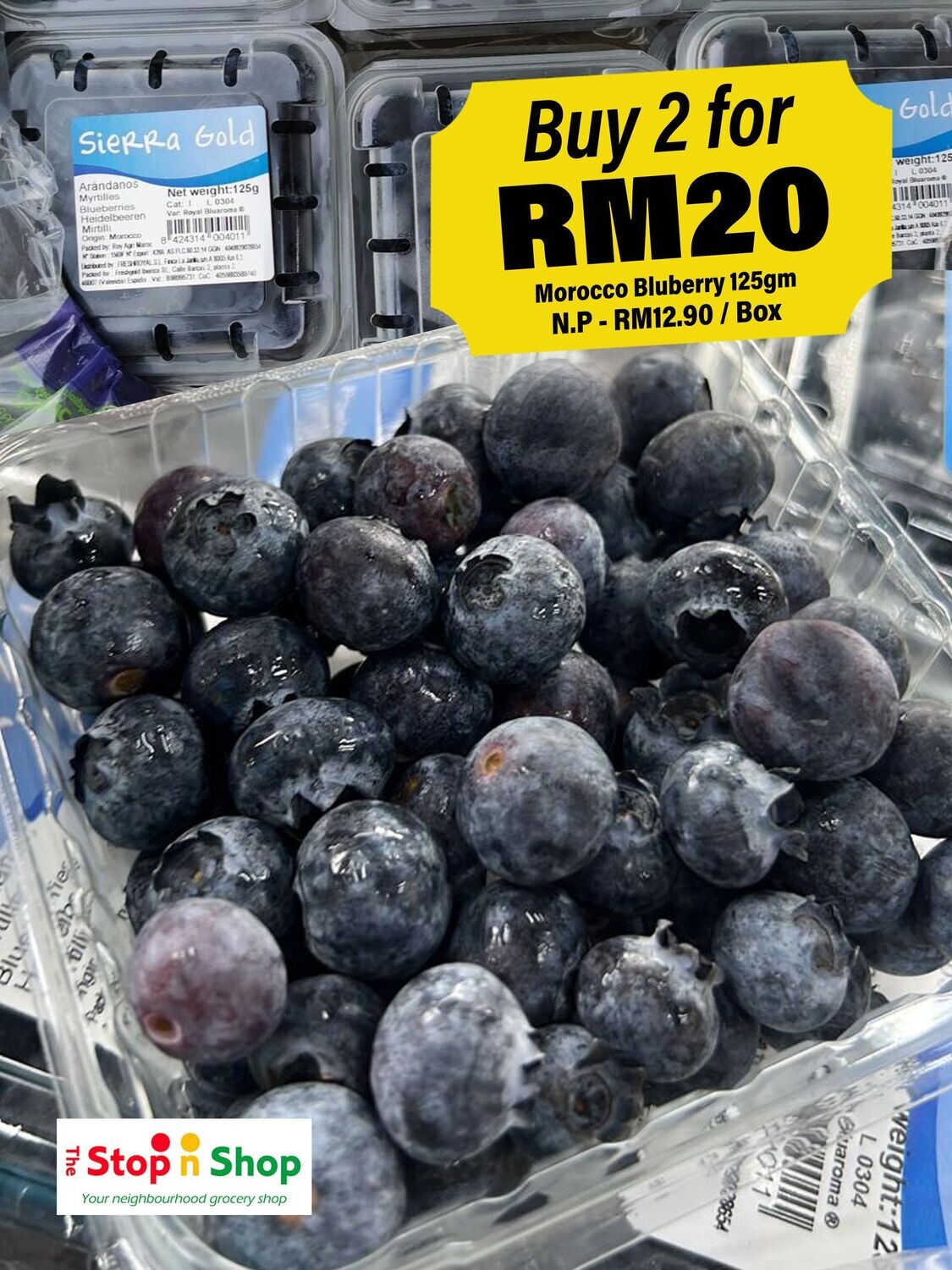 Morocco Blueberry 125gm (Buy 2 for RM20)