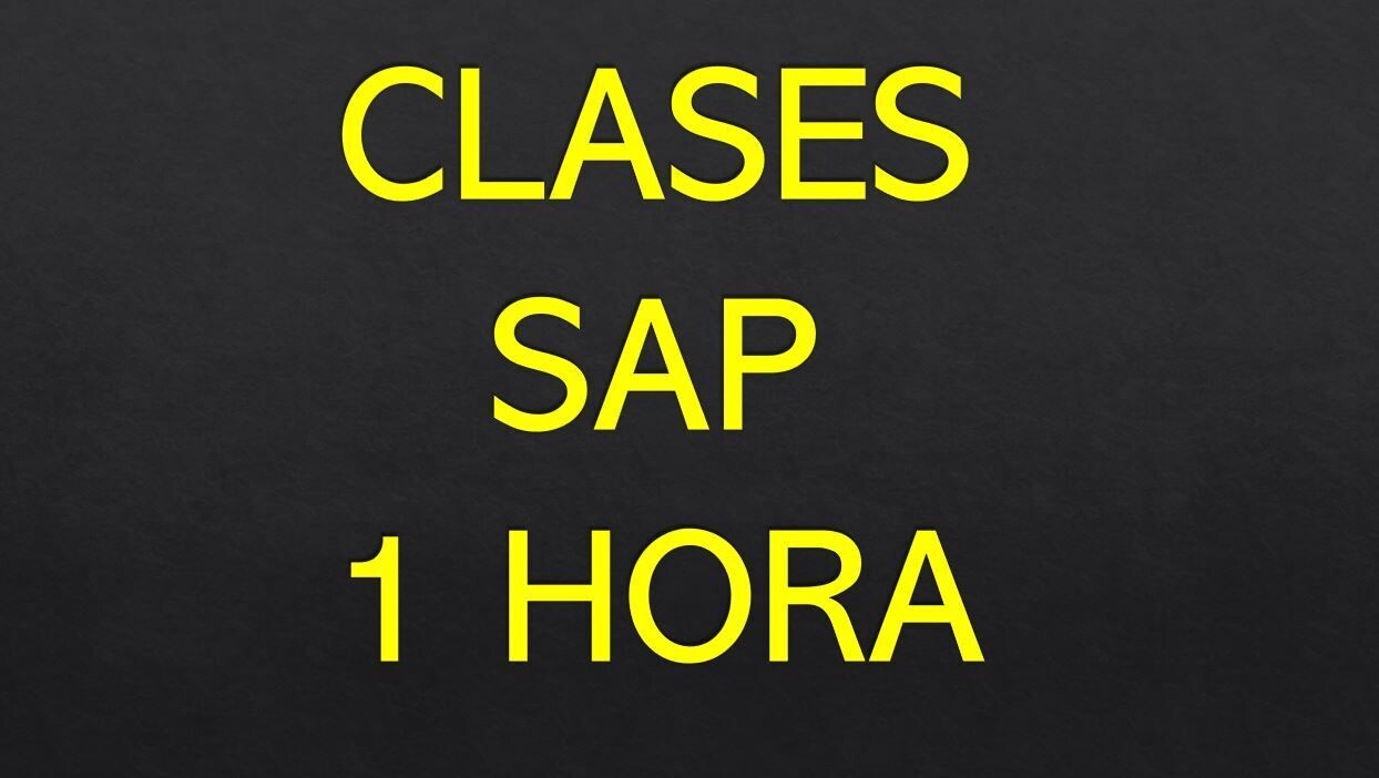 CLASES SAP 1 HORA EN DIRECTO