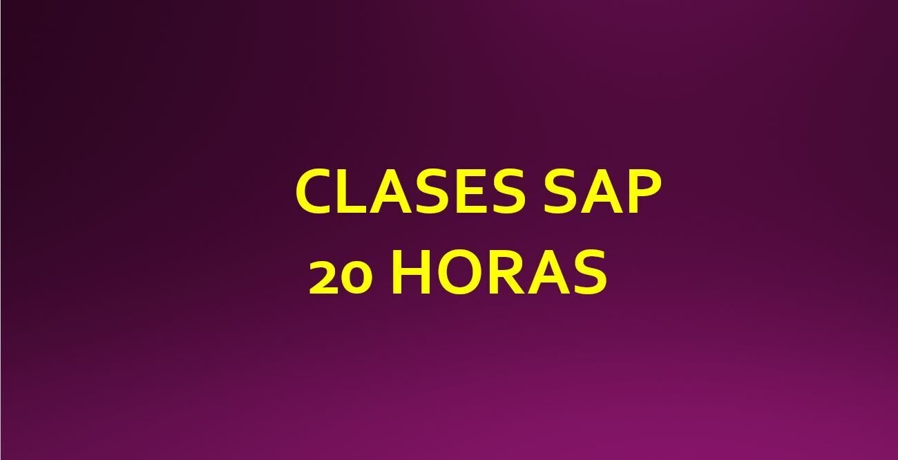 CLASES SAP 20 HORAS EN DIRECTO